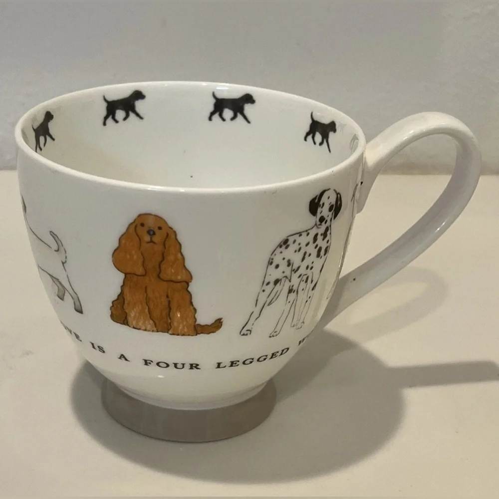 Dog-Themed White Ceramic Mug